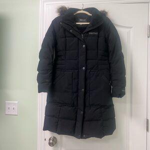 Marmot Women's Long Black Puffer Jacket